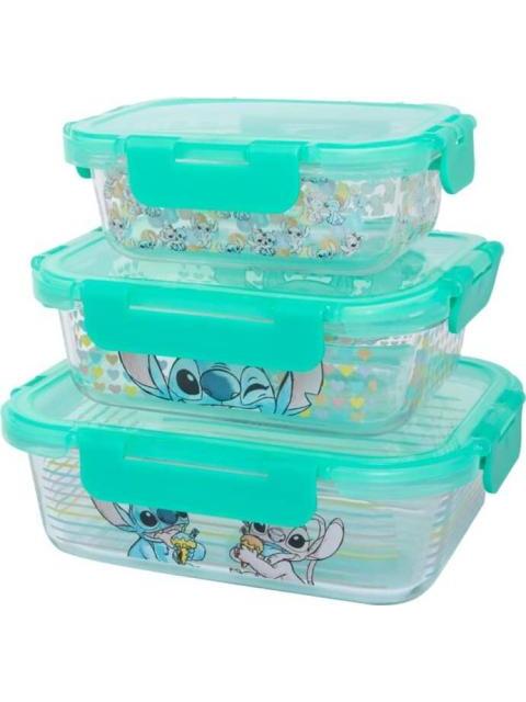 SET 3 TUPPERS VIDRIO MULTICOLOR DISNEY