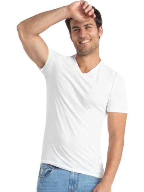 SET 3 PLAYERAS CUELLO V BLANCO LACOSTE