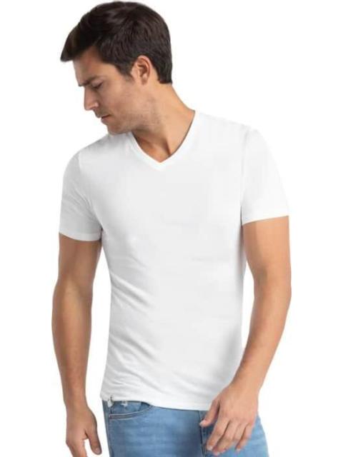 SET 3 PLAYERAS CUELLO V BLANCO LACOSTE
