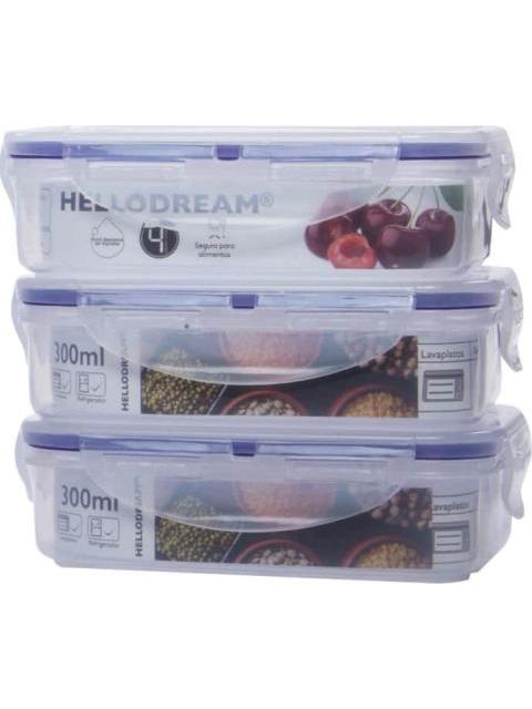 SET 6 CONTENEDORES DE ALIMENTOS MULTICOLOR HELLODREAM