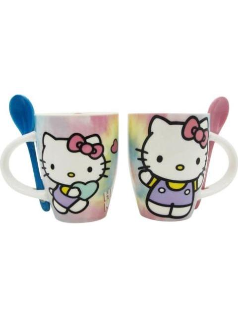 SET DE TAZA LICENCIA CON CUCHARA MULTICOLOR HELLO KITTY