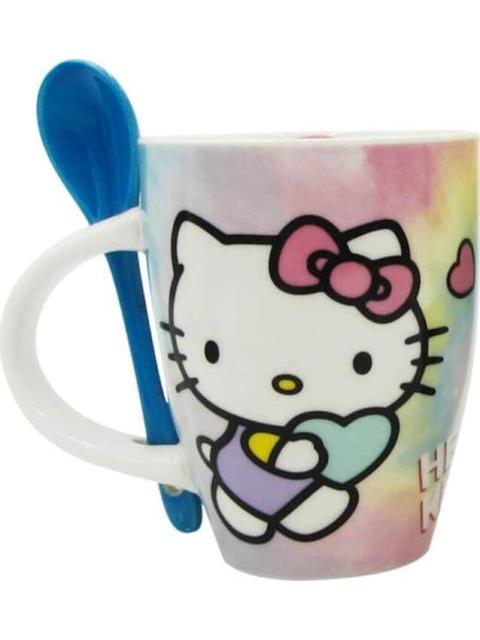 SET DE TAZA LICENCIA CON CUCHARA MULTICOLOR HELLO KITTY