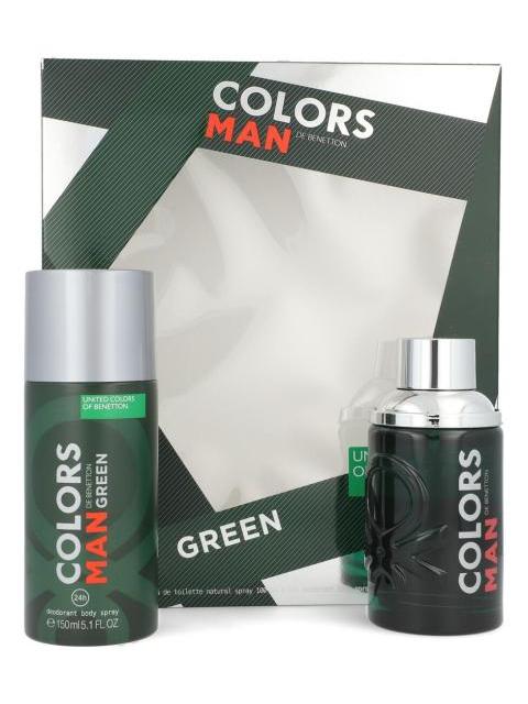 SET GREEN CABALLERO UNITED COLORS OF BENETTON 2 PZ
