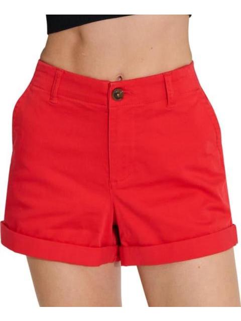 SHORT DE GABARDINA CINTURA REGULAR ROJO HOLLY LAND