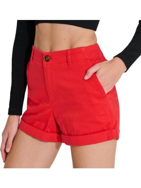 SHORT DE GABARDINA CINTURA REGULAR ROJO HOLLY LAND