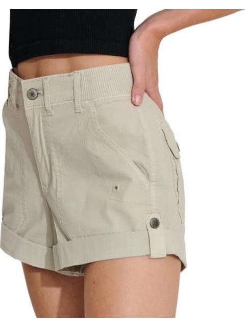 SHORT DE GABARDINA CON ELASTICO GRIS HOLLY LAND