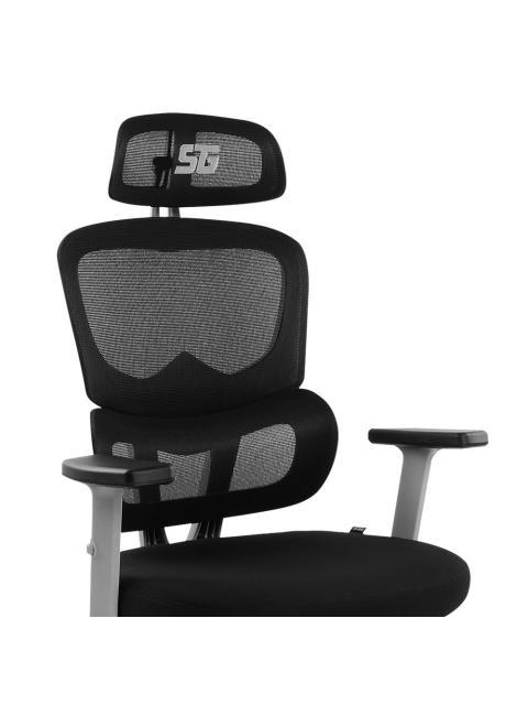 SILLA VORAGO START THE GAME CGM400BK MESH - RECLINABLE - DESCANSA BRAZOS 1D - NEGRA