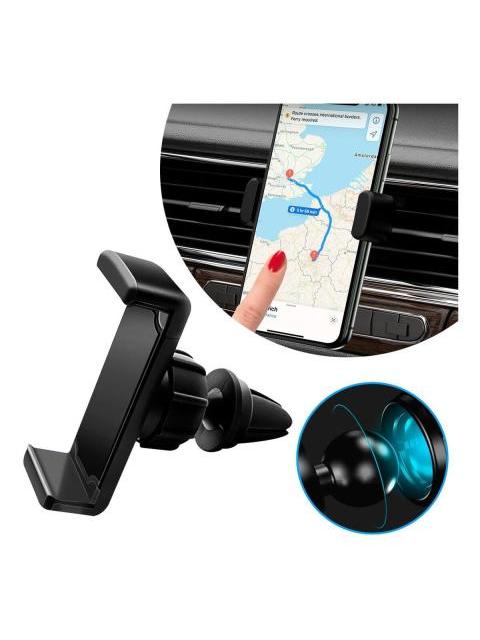 SOPORTE HOLDER CELULAR AUTO REJILLA AIRE ACONDICIONADO CARRO NEGRO
