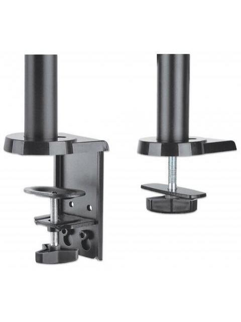 MANHATTAN SOPORTE DE ESCRITORIO 2 MONITORES 17 - 32 HASTA 8KG NEGRO