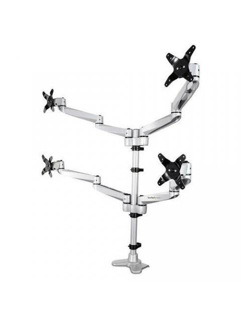 BRAZO PARA MONITOR STARTECH 4 MONITORES BLANCO ARMQUADPS