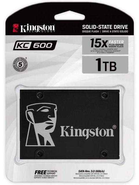 SSD KINGSTON KC600 NAND 3D TLC 1TB SATA III 2.5 7MM