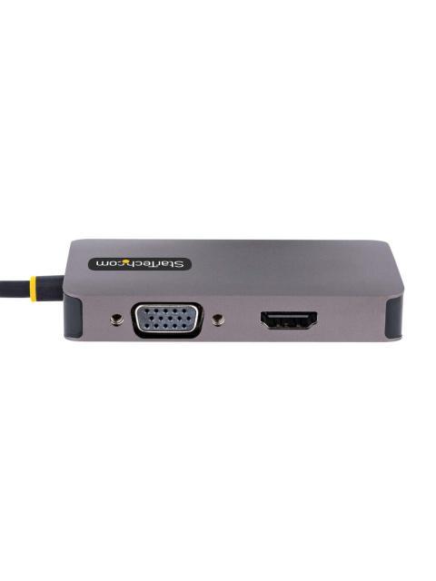 STARTECH  ADAPTADOR DE VIDEO USB C - HDMI-VGA-DVI-I HEMBRA GRIS