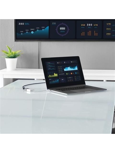 STARTECH  ADAPTADOR DE VIDEO USB C - VGA BLANCO