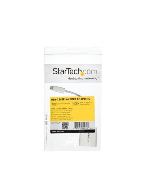 STARTECH  ADAPTADOR DE VIDEO USB C - VGA BLANCO