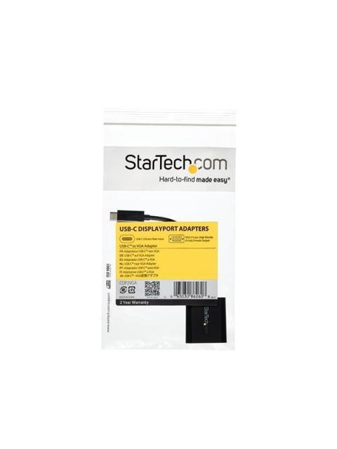 STARTECH  ADAPTADOR DE VIDEO USB C - VGA NEGRO