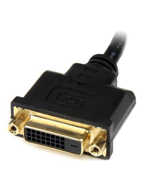 STARTECH  ADAPTADOR HDMI MACHO - DVI-D HEMBRA 20CM NEGRO