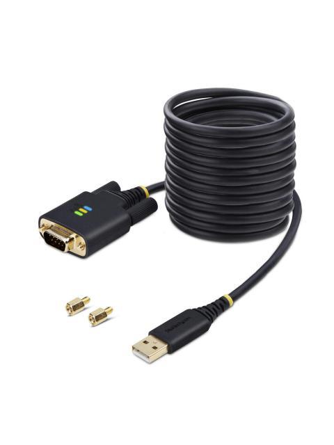 STARTECH  ADAPTADOR USB A MACHO - DB9 RS232 MACHO 3 METROS NEGRO