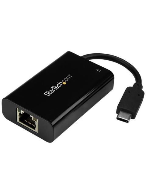 STARTECH  ADAPTADOR USB-C DE RED ETHERNET GIGABIT CON ENTREGA DE POTENCIA 5000 MBIT-S NEGRO