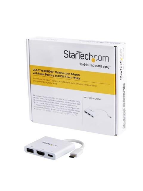 STARTECH  ADAPTADOR USB-C MACHO - HDMI 4K HEMBRA BLANCO