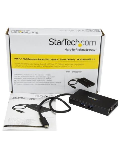 STARTECH  ADAPTADOR USB-C MULTIFUNCION PARA LAPTOPS 4K HDMI USB 3.0