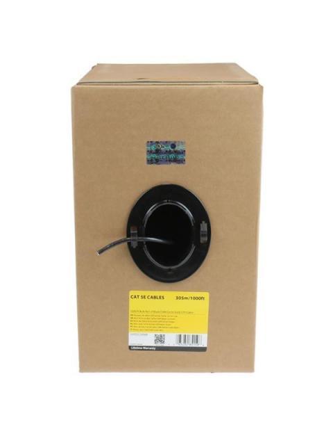 STARTECH ROLLO BOBINA 304.8M CABLE DE RED UTP CAT5E NEGRO WIR5ECMRBK