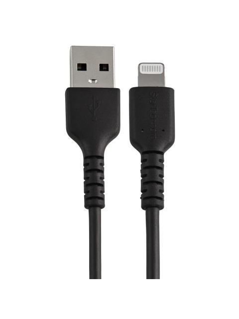 STARTECH  CABLE DE CARGA CERTIFICADO MFI LIGHTNING MACHO - USB A 2.0 MACHO 15CM NEGRO PARA PARA IPOD-IPHONE-IPAD