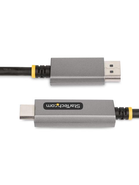 STARTECH  CABLE DISPLAYPORT 1.4 MACHO - HDMI 2.1 MACHO 144HZ 2 METROS NEGRO-GRIS