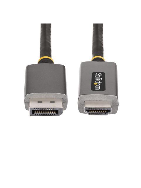 STARTECH  CABLE DISPLAYPORT 1.4 MACHO - HDMI 2.1 MACHO 144HZ 2 METROS NEGRO-GRIS