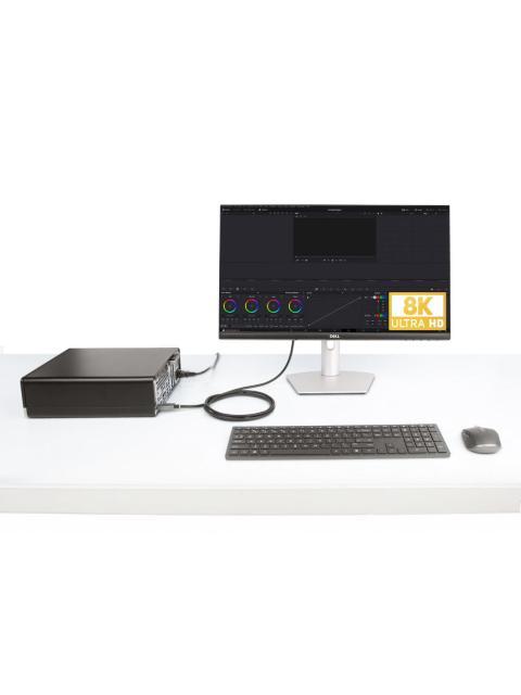 STARTECH  CABLE DISPLAYPORT 1.4 MACHO - HDMI 2.1 MACHO 144HZ 2 METROS NEGRO-GRIS