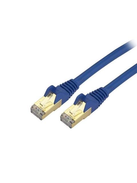 STARTECH  CABLE PATCH CAT6A STP BLINDADO SIN ENGANCHES RJ-45 MACHO - RJ-45 MACHO 9.1 METROS AZUL