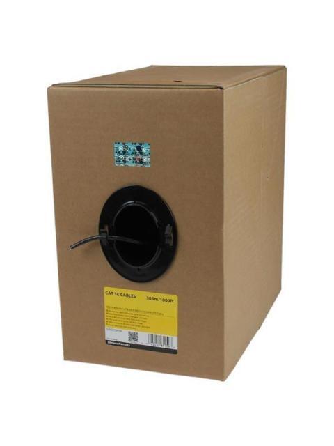 STARTECH ROLLO BOBINA 304.8M CABLE DE RED UTP CAT5E NEGRO WIR5ECMRBK