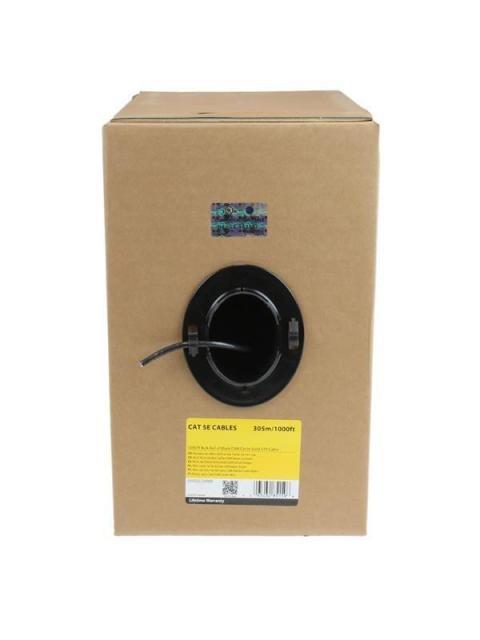 STARTECH ROLLO BOBINA 304.8M CABLE DE RED UTP CAT5E NEGRO WIR5ECMRBK