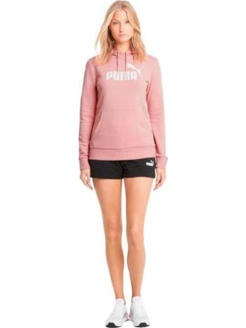SUDADERA ESS LOGO HOODIE TR ROSA PUMA