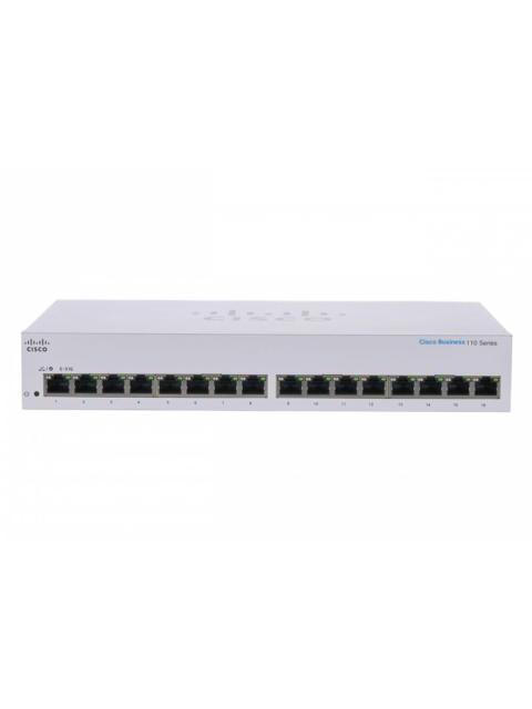 SWITCH CISCO GIGABIT ETHERNET CBS110 16 PUERTOS 10-100-1000MBPS 8000 ENTRADAS - NO ADMINISTRABLE