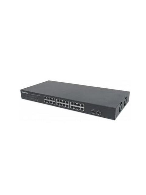 SWITCH INTELLINET GIGABIT ETHERNET 561044 24 PUERTOS 10-100-1000MBPS + 2 PUERTOS SFP 52 GBIT-S 8192 ENTRADAS - NO ADMINISTRABLE