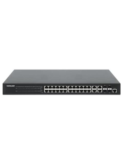 SWITCH INTELLINET GIGABIT ETHERNET 561426 24 PUERTOS 10-100-1000MBPS + 4X PUERTOS SFP 56 GBIT-S 8000 ENTRADAS - NO ADMINISTRABLE
