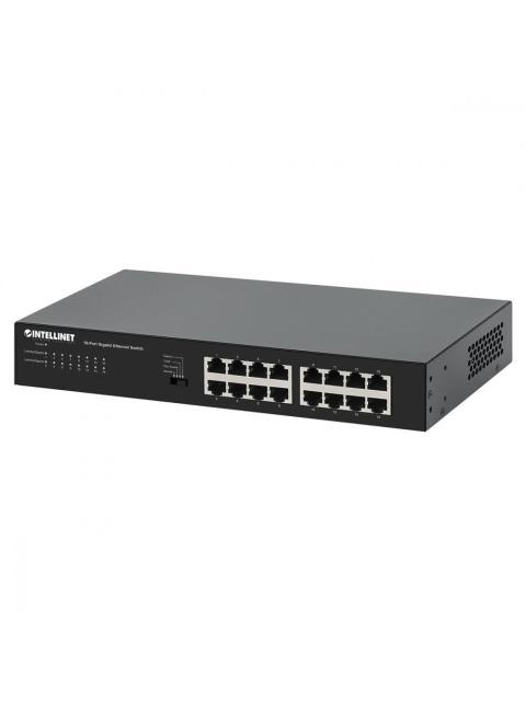 SWITCH INTELLINET GIGABIT ETHERNET 561815 16 PUERTOS 10-100-1000MBPS 32 GBIT-S 8.192 ENTRADAS - NO ADMINISTRABLE