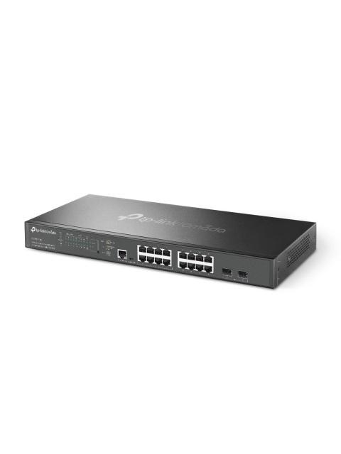 SWITCH TP-LINK GIGABIT ETHERNET OMADA L2+ 16 PUERTOS 10-100-1000MBPS + 2 PUERTOS SFP 120 GBIT-S 16.000 ENTRADAS - ADMINISTRABLE