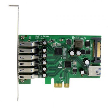 STARTECH  TARJETA PCI EXPRESS DE 7 PUERTOS USB 3.0 SATA 5 GBIT-S