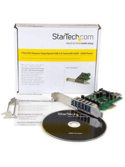 STARTECH  TARJETA PCI EXPRESS DE 7 PUERTOS USB 3.0 SATA 5 GBIT-S