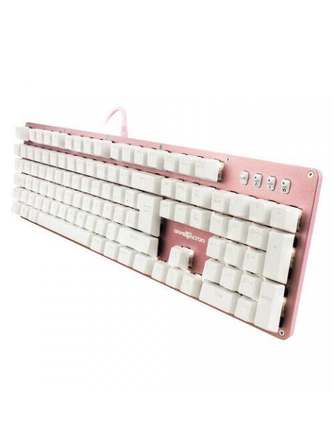 TECLADO GAMER GAME FACTOR KBG400-PK TECLADO MECANICO SWITCH KRED RED ALAMBRICO ROSA (ESPANOL)