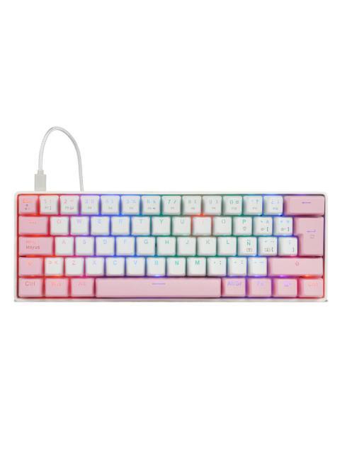 TECLADO GAMER GAME FACTOR KBG560 RGB TECLADO MECANICO SWITCH RED ALAMBRICO BLANCO (ESPANOL)