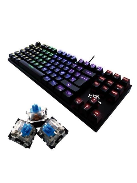 TECLADO GAMER YEYIAN SPARK SERIE 2000 RGB TECLADO MECANICO OUTEMU BLUE ALAMBRICO NEGRO (ESPANOL)