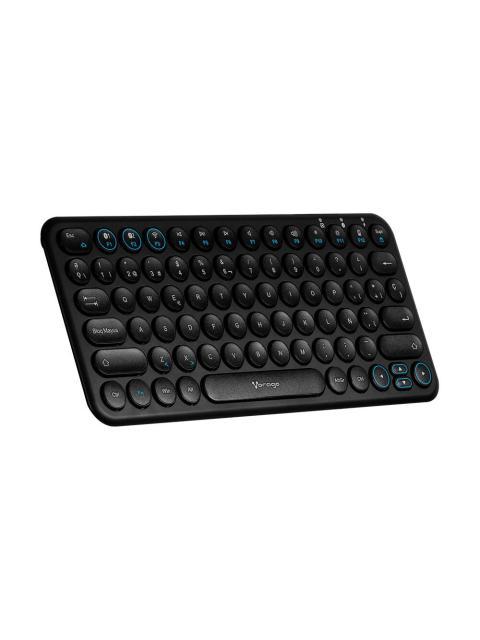 TECLADO INALAMBRCIO VORAGO MOD.KBW400 BLUETOOTH DE DOS CANALES CONECTA TRES DISPOSITIVOS DIFERENTES AL MISMO TIEMPO A BATERIA RECARGABLE DE 400 MAH