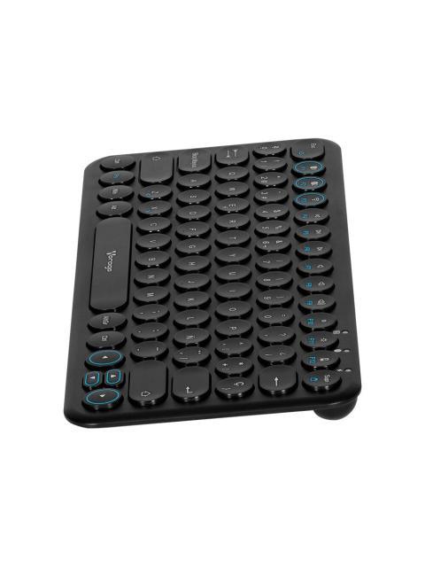 TECLADO INALAMBRCIO VORAGO MOD.KBW400 BLUETOOTH DE DOS CANALES CONECTA TRES DISPOSITIVOS DIFERENTES AL MISMO TIEMPO A BATERIA RECARGABLE DE 400 MAH