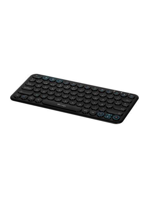 TECLADO INALAMBRCIO VORAGO MOD.KBW400 BLUETOOTH DE DOS CANALES CONECTA TRES DISPOSITIVOS DIFERENTES AL MISMO TIEMPO A BATERIA RECARGABLE DE 400 MAH