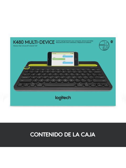 TECLADO LOGITECH K480 MULTIPLATAFORMA INALAMBRICO BLUETOOTH NEGRO (ESPANOL)