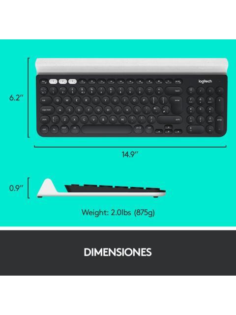 TECLADO LOGITECH K780 INALAMBRICO BLUETOOTH NEGRO (ESPANOL)