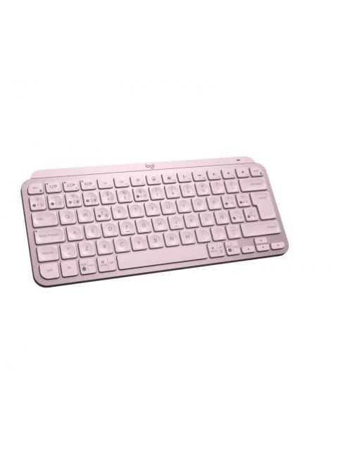 TECLADO LOGITECH MX KEYS MINI INALAMBRICO RF WIRELESS-BLUETOOTH ROSA (ESPANOL)