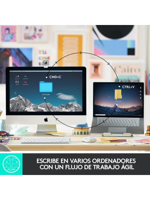 TECLADO LOGITECH MX KEYS MINI INALAMBRICO RF WIRELESS-BLUETOOTH ROSA (ESPANOL)